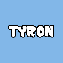 Coloring page first name TYRON