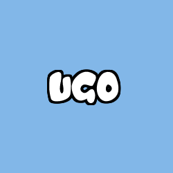 Coloring page first name UGO