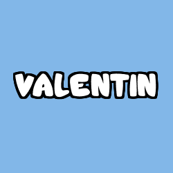 Coloring page first name VALENTIN