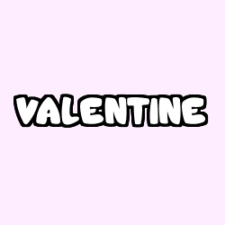 Coloring page first name VALENTINE