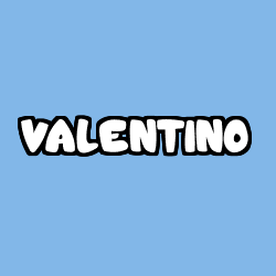 Coloring page first name VALENTINO