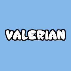 Coloring page first name VALERIAN