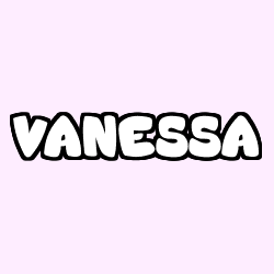 Coloring page first name VANESSA