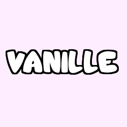Coloring page first name VANILLE