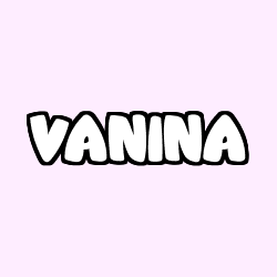 Coloring page first name VANINA