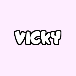 Coloring page first name VICKY