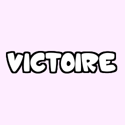 Coloring page first name VICTOIRE