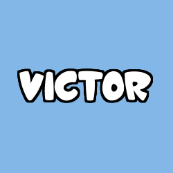 Coloring page first name VICTOR