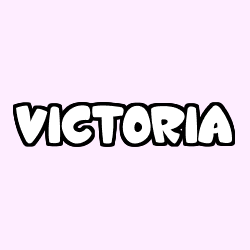 Coloring page first name VICTORIA