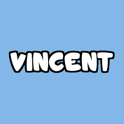 Coloring page first name VINCENT