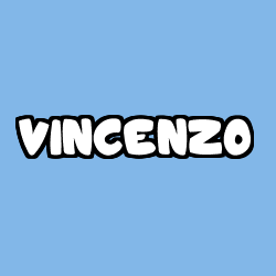 Coloring page first name VINCENZO
