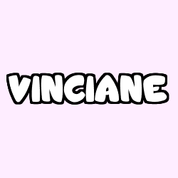 Coloring page first name VINCIANE