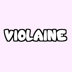 Coloring page first name VIOLAINE