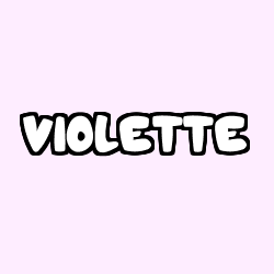 Coloring page first name VIOLETTE