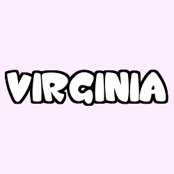Coloring page first name VIRGINIA