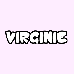Coloring page first name VIRGINIE