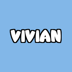 Coloring page first name VIVIAN