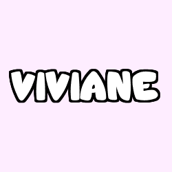Coloring page first name VIVIANE
