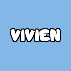 Coloring page first name VIVIEN