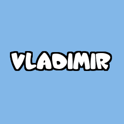 Coloring page first name VLADIMIR