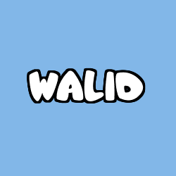 Coloring page first name WALID