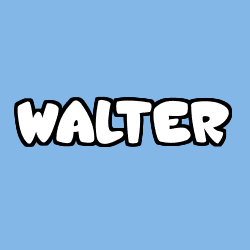 Coloring page first name WALTER