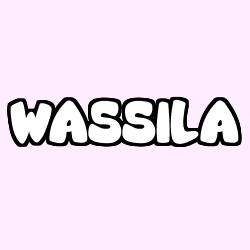 Coloring page first name WASSILA