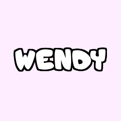 Coloring page first name WENDY