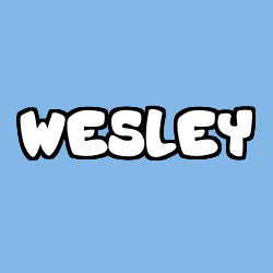 Coloring page first name WESLEY