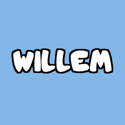 Coloring page first name WILLEM