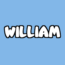 Coloring page first name WILLIAM