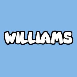 Coloring page first name WILLIAMS