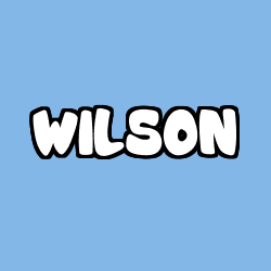 Coloring page first name WILSON