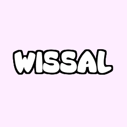 Coloring page first name WISSAL