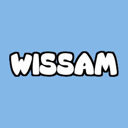 Coloring page first name WISSAM