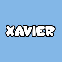Coloring page first name XAVIER