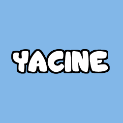 Coloring page first name YACINE