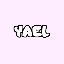 Coloring page first name YAEL