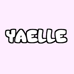 Coloring page first name YAELLE