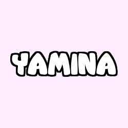 Coloring page first name YAMINA