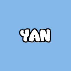 Coloring page first name YAN