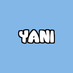Coloring page first name YANI