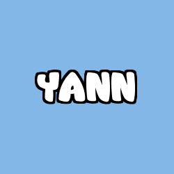 Coloring page first name YANN