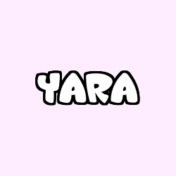 Coloring page first name YARA