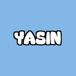 Coloring page first name YASIN