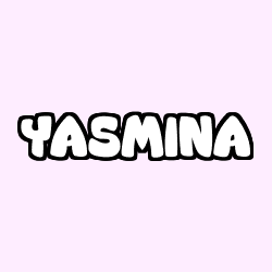 Coloring page first name YASMINA