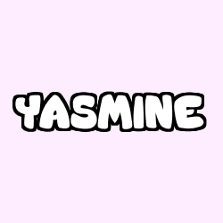 Coloring page first name YASMINE