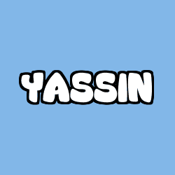 Coloring page first name YASSIN