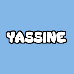 Coloring page first name YASSINE