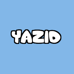 Coloring page first name YAZID